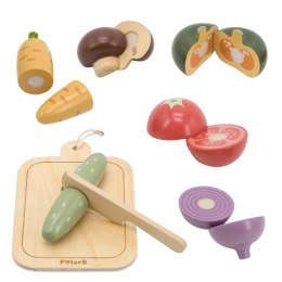 VIGA Drewniany zestaw do krojenia na desce - Warzywa