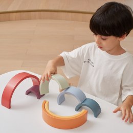 VIGA PolarB Drewniana Tęcza Układanka Klocki Kreatywne Montessori