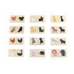 VIGA Zestaw Drewniane Puzzle Układanka Dopasuj Cienie