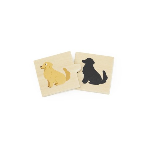 VIGA Zestaw Drewniane Puzzle Układanka Dopasuj Cienie