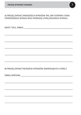 Ćwiczenia funkcji poznawczych. Zabawy słowne
