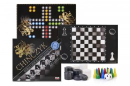Gra klasyczna 2w1 Chińczyk-Warcaby deluxe