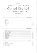 Krzyżówki tematyczne 2, Afazja, Co to? Kto to? Zeszyt ćwiczeń