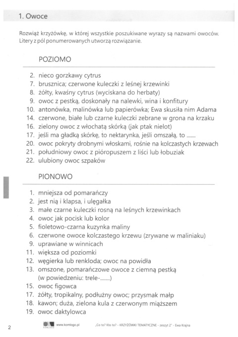 Krzyżówki tematyczne 2, Afazja, Co to? Kto to? Zeszyt ćwiczeń