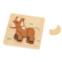 VIGA Drewniane Puzzle - Koń