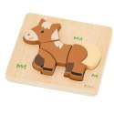 VIGA Drewniane Puzzle - Koń