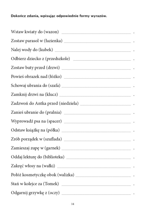 Ćwiczenia dla osób z afazją. Formy gramatyczne. Część 1-2, afazja