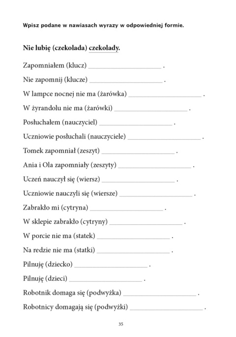 Ćwiczenia dla osób z afazją. Formy gramatyczne. Część 1-2, afazja