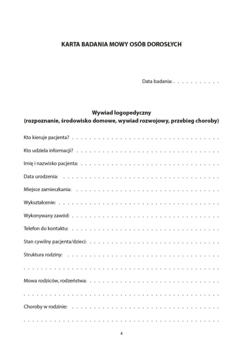 Mówię i rozumiem. Test do badania mowy dorosłych