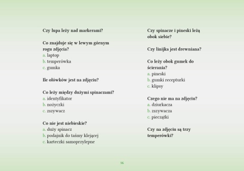 Zapamiętaj jak najwięcej. Materiały do ćwiczenia koncentracji i pamięci. Poziom mistrzowski