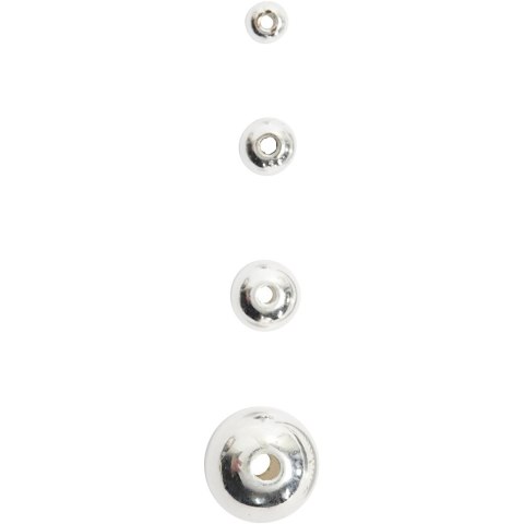 Koraliki plastikowe srebrne D: 4 mm
