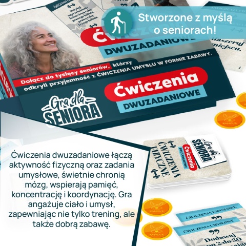 Gra dla Seniora. Ćwiczenia Dwuzadaniowe