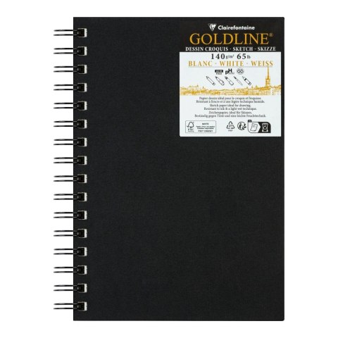 Szkicownik Goldline A5 Spirala Biały Portret