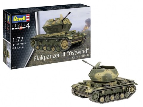 Model plastikowy Flakpanzer III Ostwind 3,7cm Flak 43