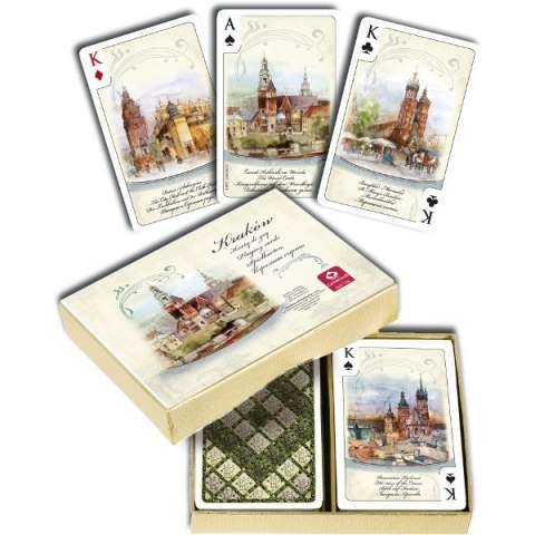 Karty do gry Kraków Akwarele 2 x 55 listków, Cartamundi