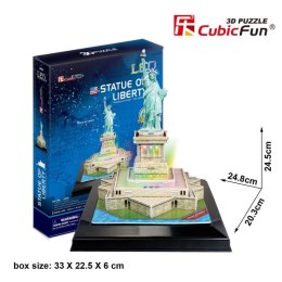 Puzzle 3D Statua Wolności (Światło), 37 el.
