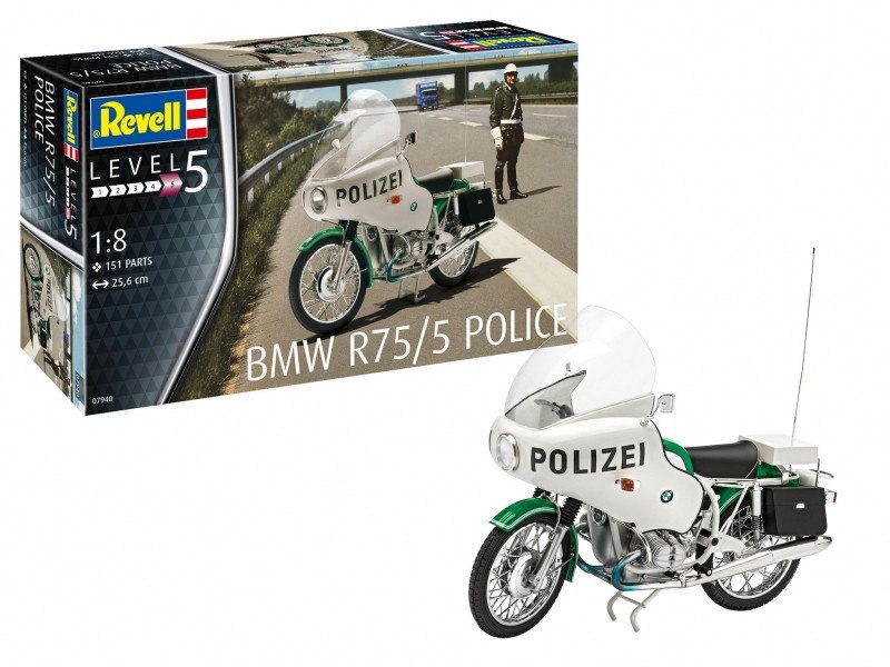 Model plastikowy Motocykl 1/8 BMW R75/5 Policja