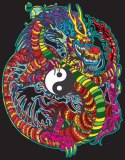 Kolorowanka, malowanka Welwetowa 47x35 Smok YinYang