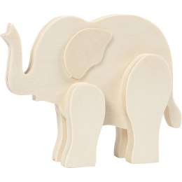 Słoń ze sklejki H: 12 cm