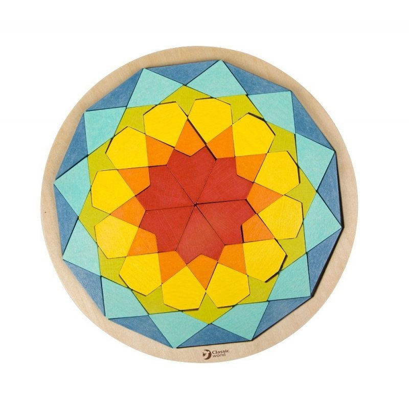 Układanka, drewniane klocki Mandala, CLASSIC WORLD