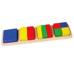 Drewniana Układanka, Klocki Matematyczne Ułamki 11 Elementów, Viga Toys