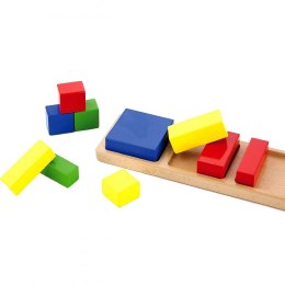 Drewniana Układanka, Klocki Matematyczne Ułamki 11 Elementów, Viga Toys