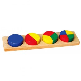 Drewniana Układanka, klocki matematyczne ułamki 11 elementów, Viga Toys