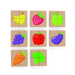 Drewniane Puzzle Magnetyczne Owoce Warzywa, Układanka, Viga Toys