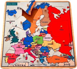 Układanka mapa Europy, układanka, puzzle dla seniora