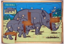 Układanka nosorożce