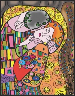Kolorowanka Welwetowa, malowanka 29,7x21 Klimt Pocałunek