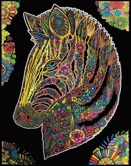 Kolorowanka, malowanka Welwetowa 47x35 Zebra