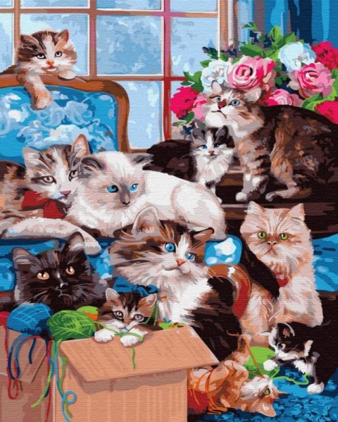 Obraz Malowanie po numerach Koty