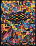 Kolorowanka, malowanka Welwetowa 47x35 Sterowiec