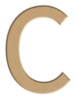 Litera płaska C z MDF H: 40 cm
