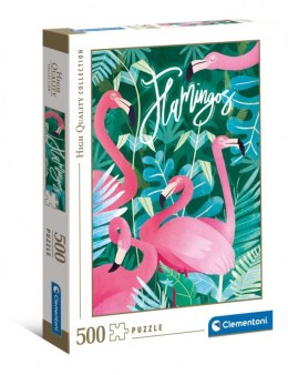 Puzzle 500 elementów Fantastic Animals Flamingi