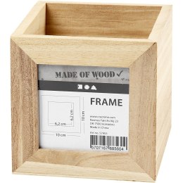 Pudełko z drewna na długopisy z oknem
