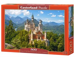 Puzzle 500 elementów Widok na zamek Neuschwanstein Niemcy