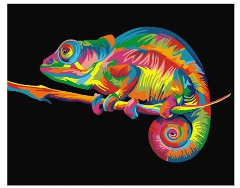 Obraz Malowanie po numerach - Kameleon