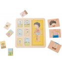 Tablica Edukacyjna Ciało Ludzkie Układanka Klocki Puzzle Dopasuj 19 el.