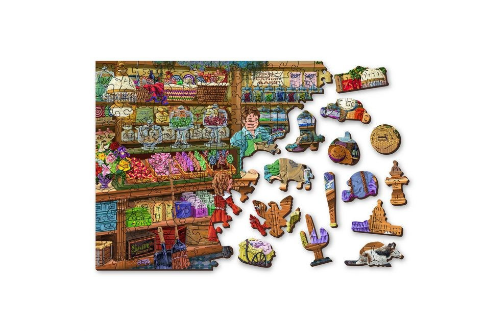 Puzzle drewniane 3D Słodki świat Candy adventures L