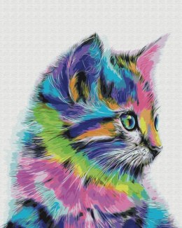 Obraz Paint it! Malowanie po numerach. Neonowy kot