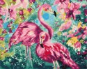 Obraz Paint it! Malowanie po numerach. Pastelowe flamingi
