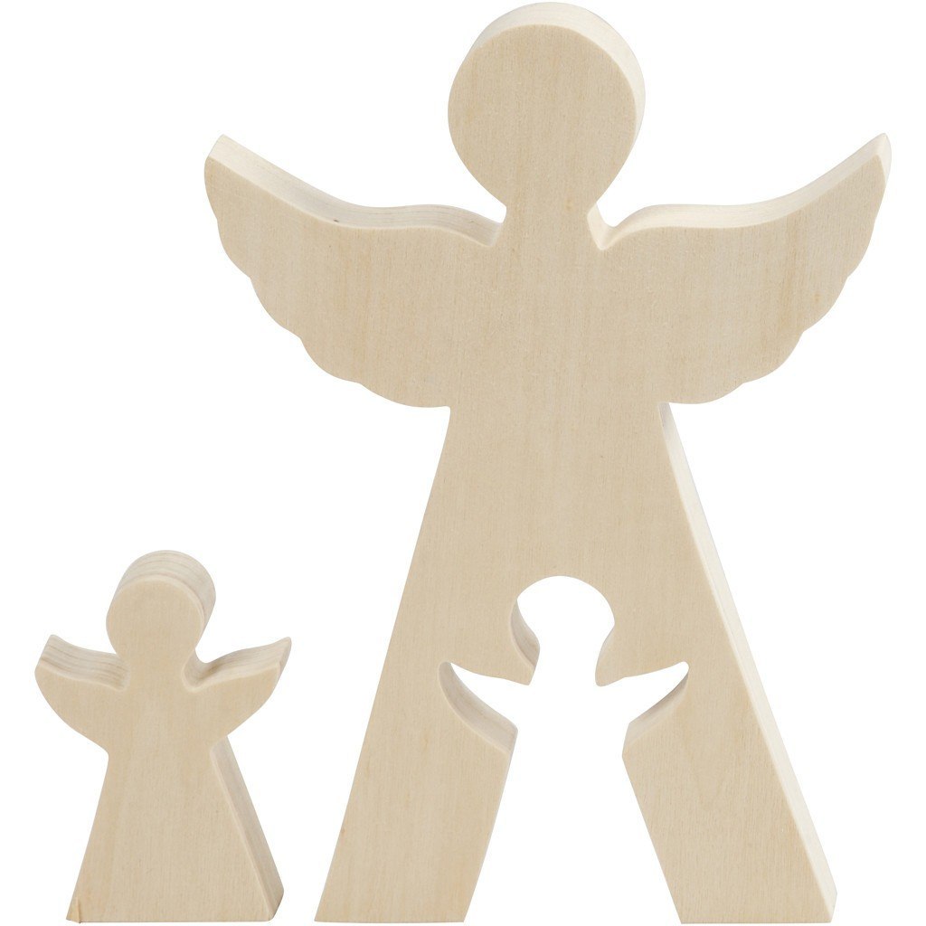 Zajęcia plastyczne dla seniorów. Dekoracje i pomysły na święta- aniołek z drewna