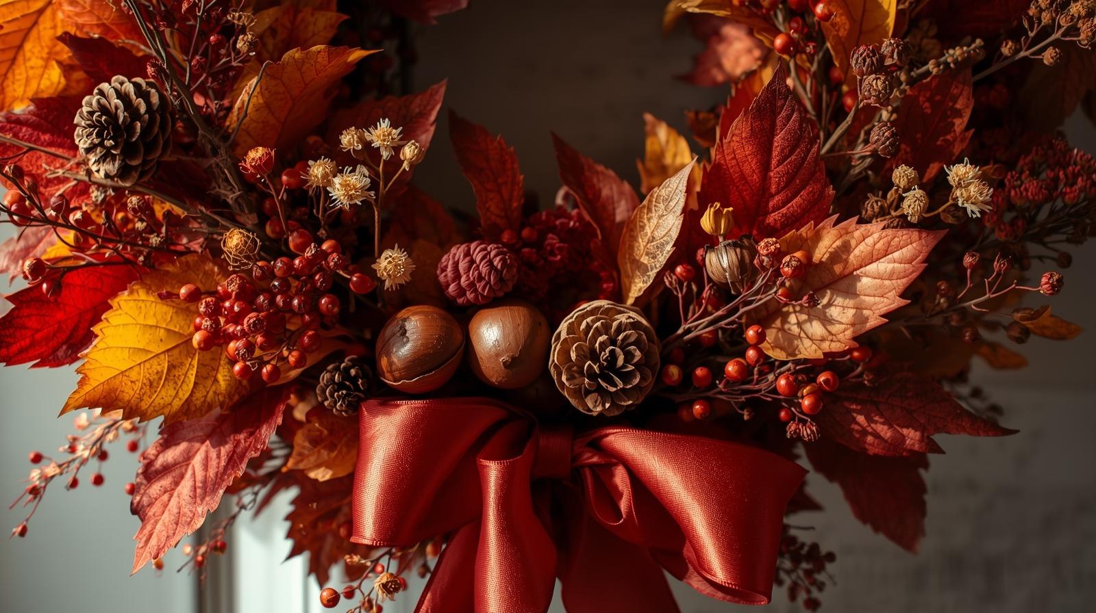 Jesienne zajęcia plastyczne dla senior&oacute;w &ndash; pomysły wianek jesienny